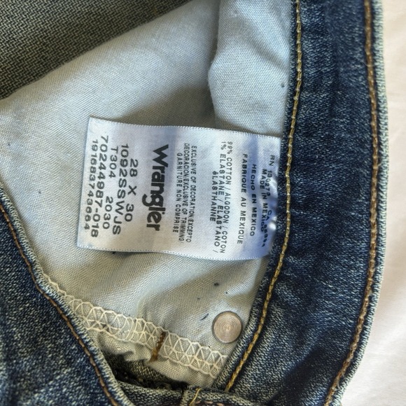 Wrangler Premium Quality Slim Straight Denim Jeans 28x30 - Picture 5 of 9